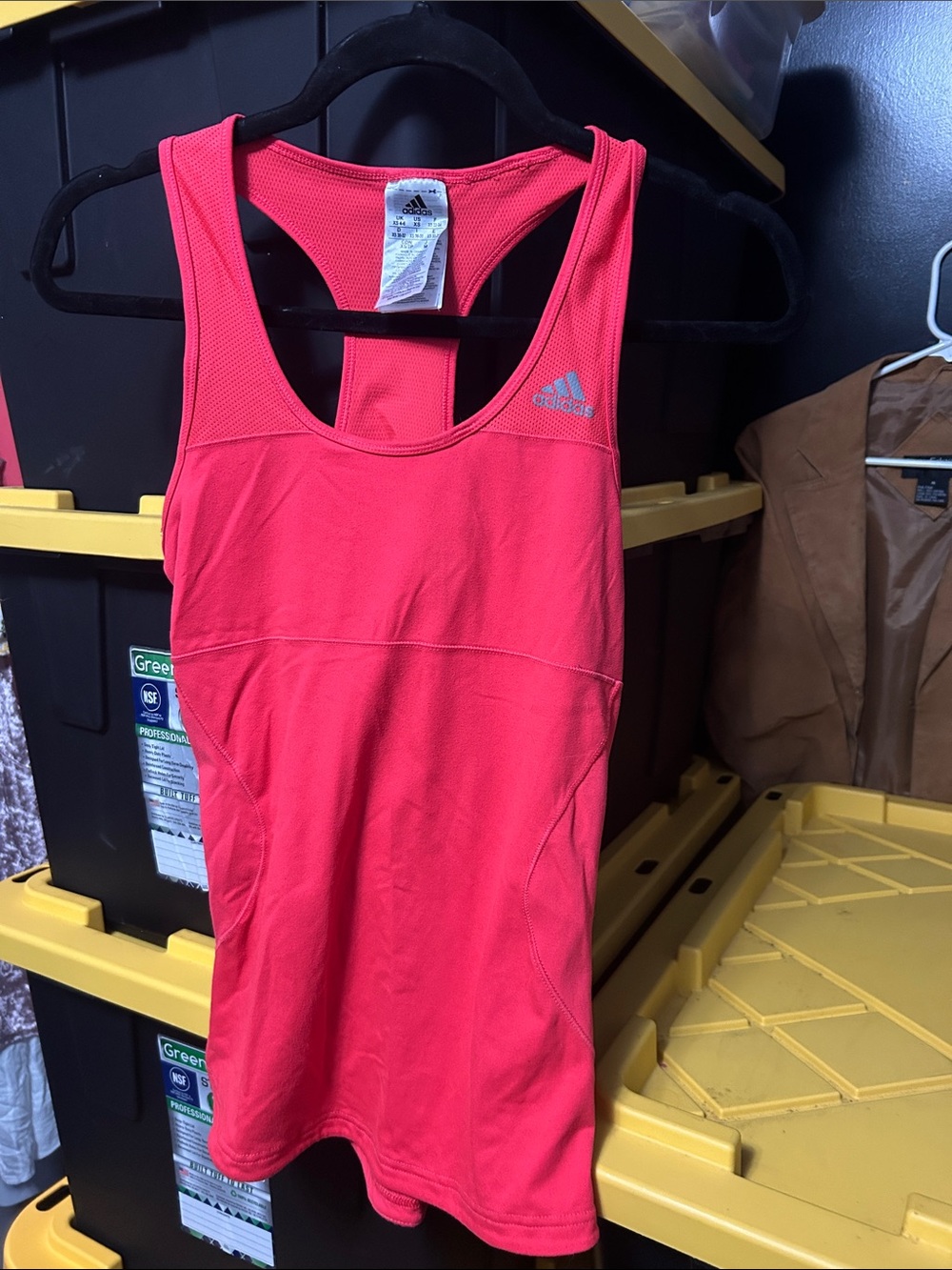 adidas Hot Pink Racerback Athletic Tank Top